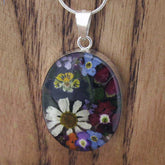 Handmade silver flower pendant